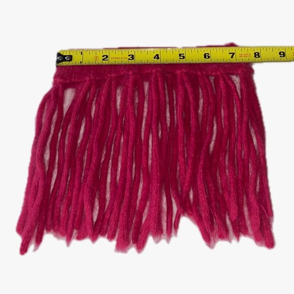 😊ANTHROPOLOGIE Wool Rabbit Blend Winter Scarf Mulberry Warm NWOT - Picture 4 of 7